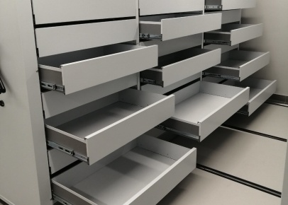 Архивные стеллажи с ящиками